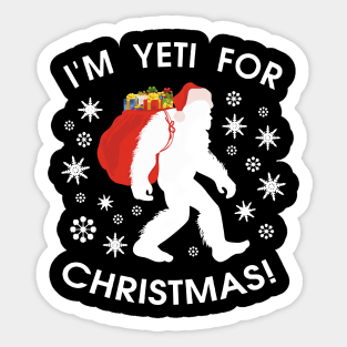 Bigfoot Christmas Sticker